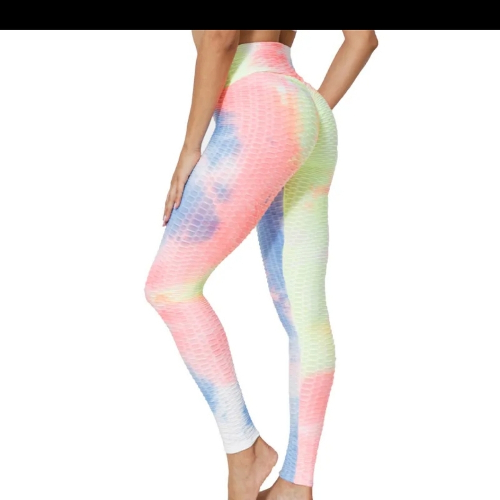 Blue, Pink, Yellow Multi color butt lifting Leggings